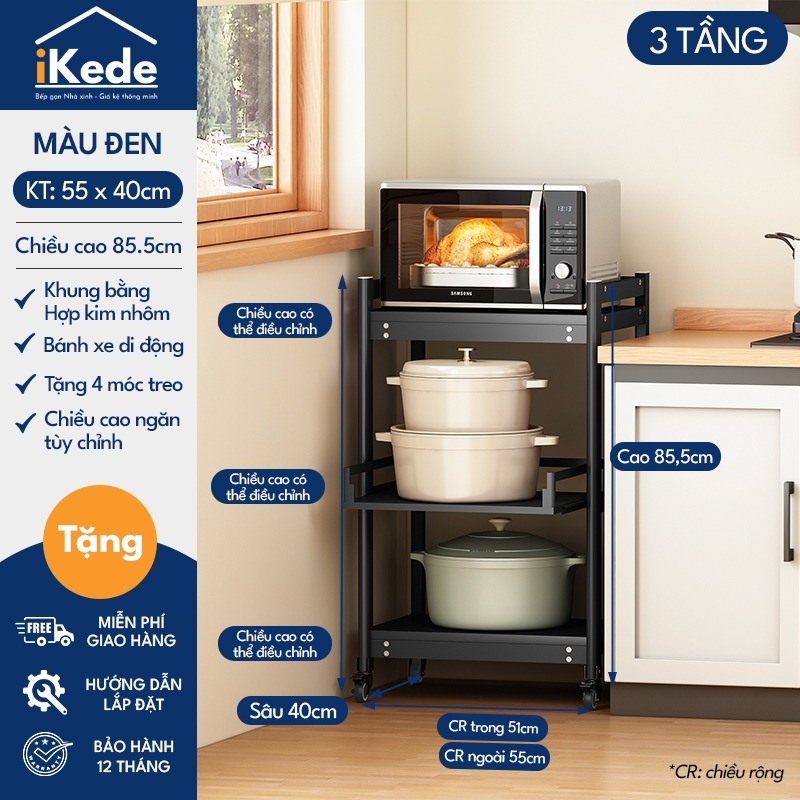 KỆ ĐỰNG ĐỒ BẾP SPACEALUMINUM CAO CẤP SIÊU LINH HOẠT