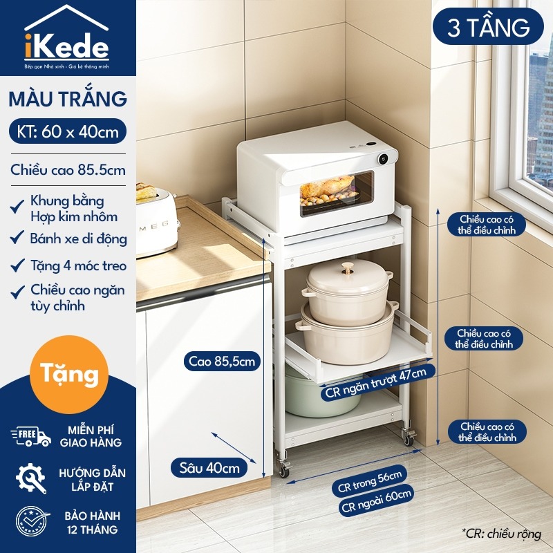 KỆ ĐỰNG ĐỒ BẾP SPACEALUMINUM CAO CẤP SIÊU LINH HOẠT