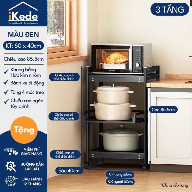 KỆ ĐỰNG ĐỒ BẾP SPACEALUMINUM CAO CẤP SIÊU LINH HOẠT