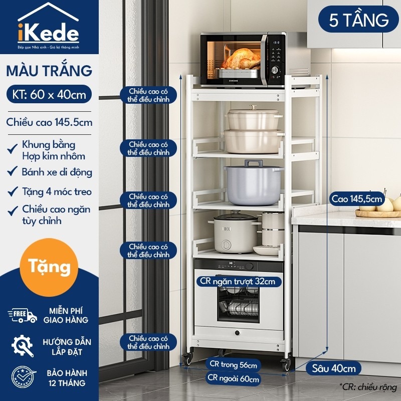 KỆ ĐỰNG ĐỒ BẾP SPACEALUMINUM CAO CẤP SIÊU LINH HOẠT