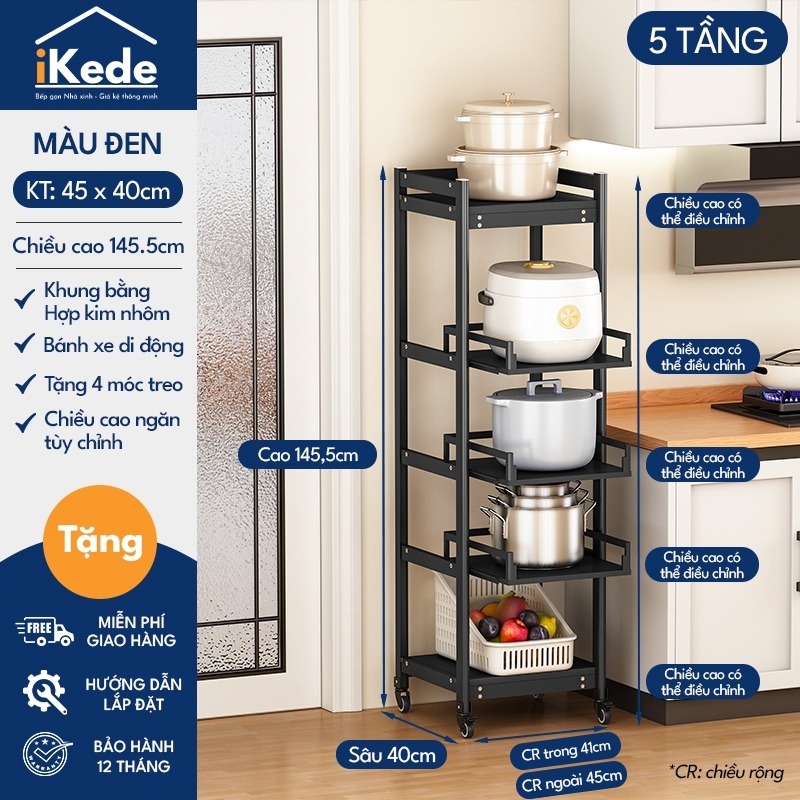 KỆ ĐỰNG ĐỒ BẾP SPACEALUMINUM CAO CẤP SIÊU LINH HOẠT