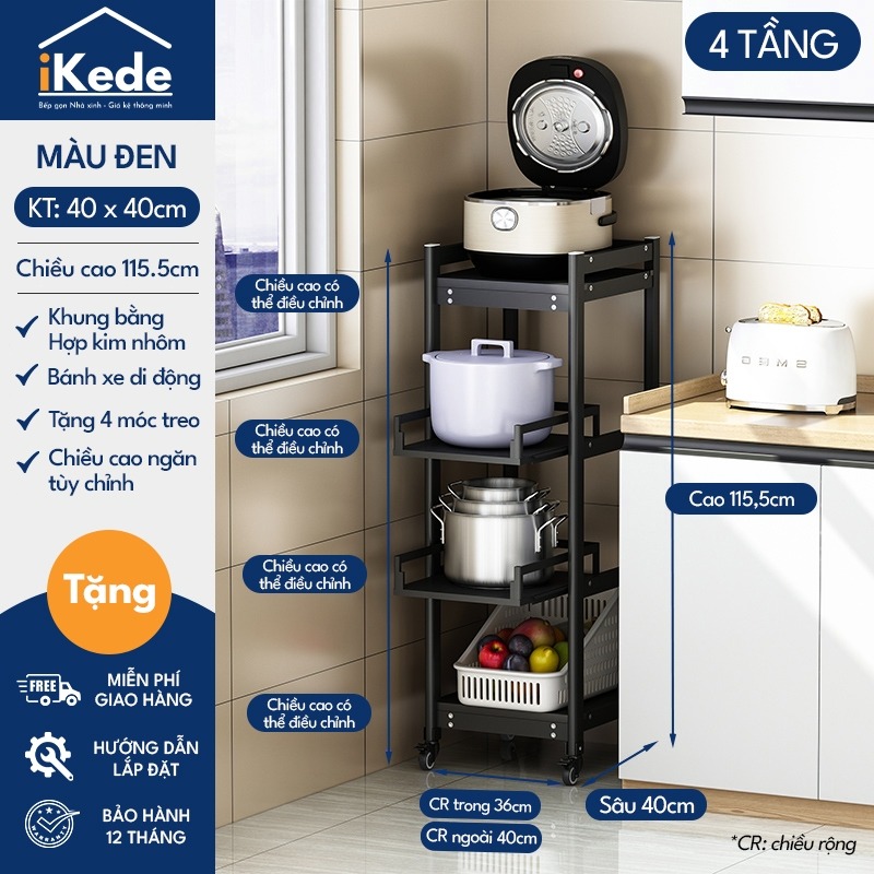 KỆ ĐỰNG ĐỒ BẾP SPACEALUMINUM CAO CẤP SIÊU LINH HOẠT