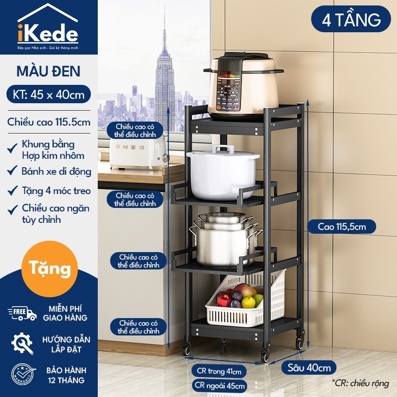 KỆ ĐỰNG ĐỒ BẾP SPACEALUMINUM CAO CẤP SIÊU LINH HOẠT