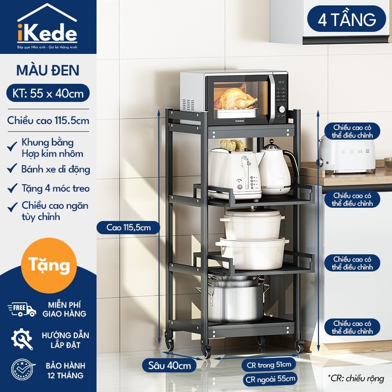 KỆ ĐỰNG ĐỒ BẾP SPACEALUMINUM CAO CẤP SIÊU LINH HOẠT