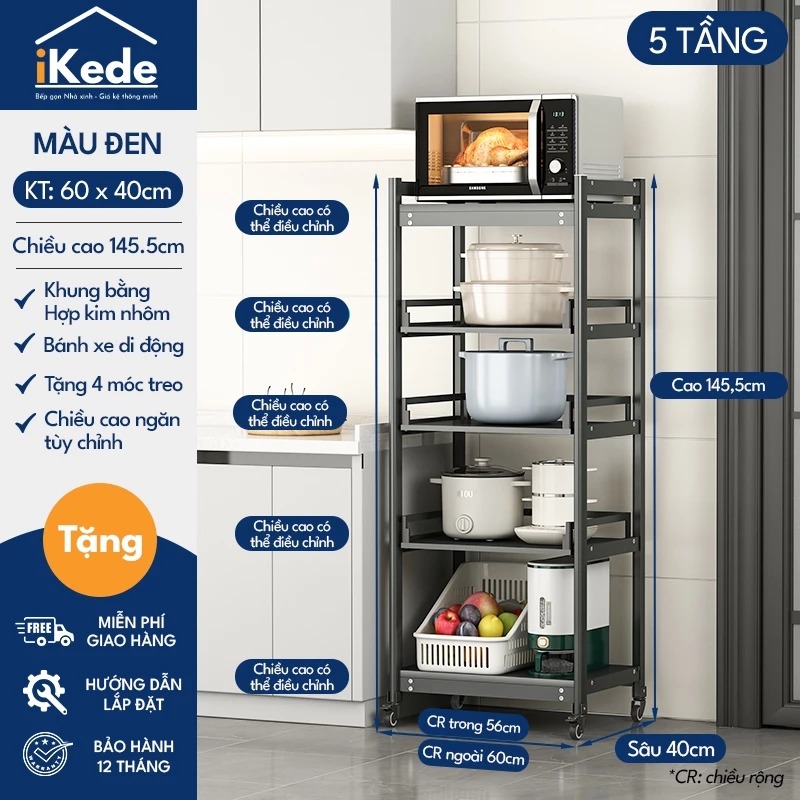 KỆ ĐỰNG ĐỒ BẾP SPACEALUMINUM CAO CẤP SIÊU LINH HOẠT