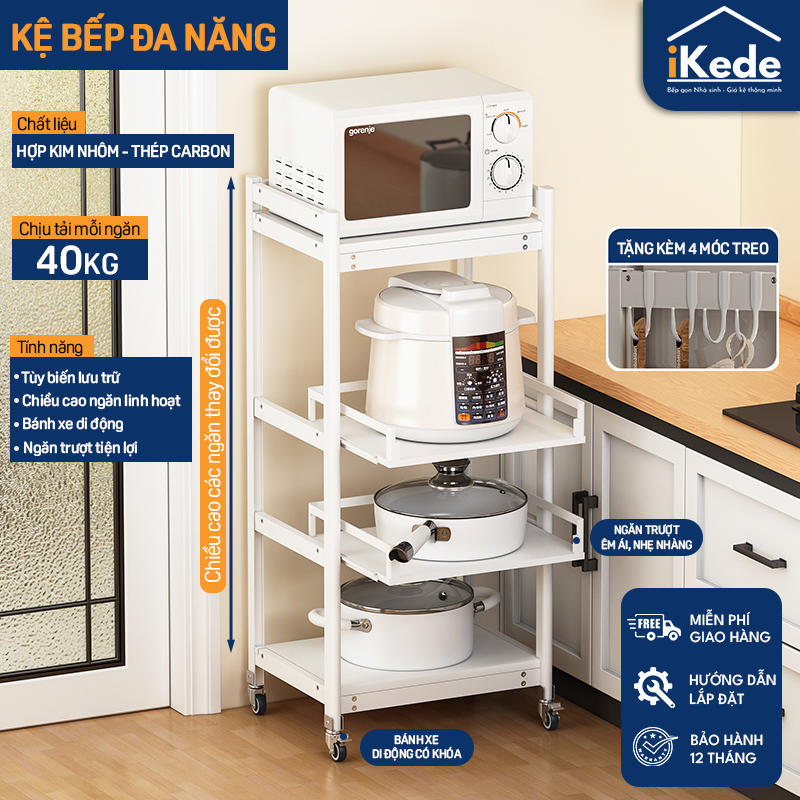 KỆ ĐỰNG ĐỒ BẾP SPACEALUMINUM CAO CẤP SIÊU LINH HOẠT