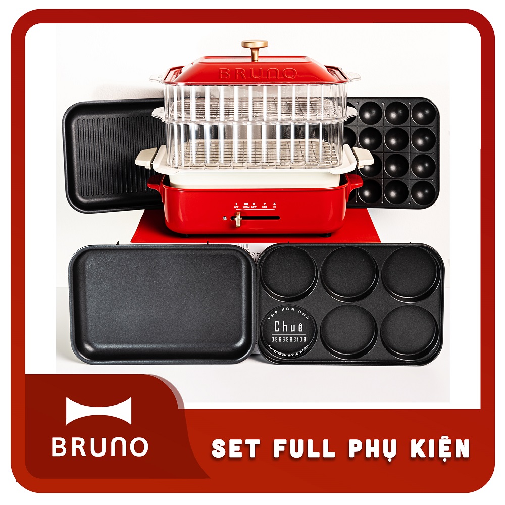 BẾP ĐA NĂNG BRUNO + COMBO FULL PHỤ KIỆN