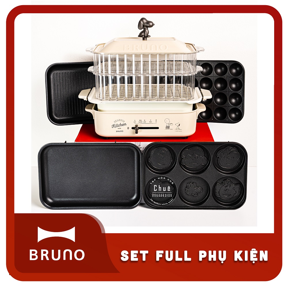 BẾP ĐA NĂNG BRUNO + COMBO FULL PHỤ KIỆN