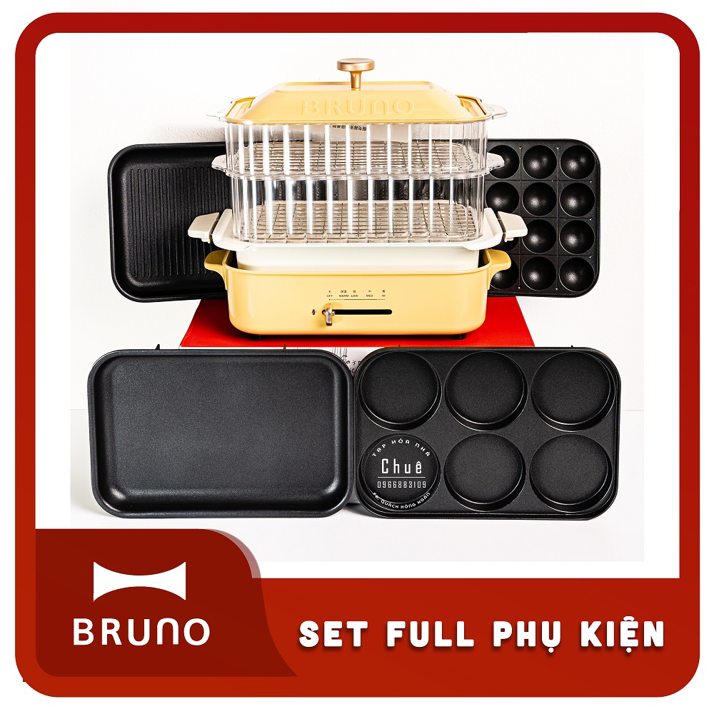 BẾP ĐA NĂNG BRUNO + COMBO FULL PHỤ KIỆN