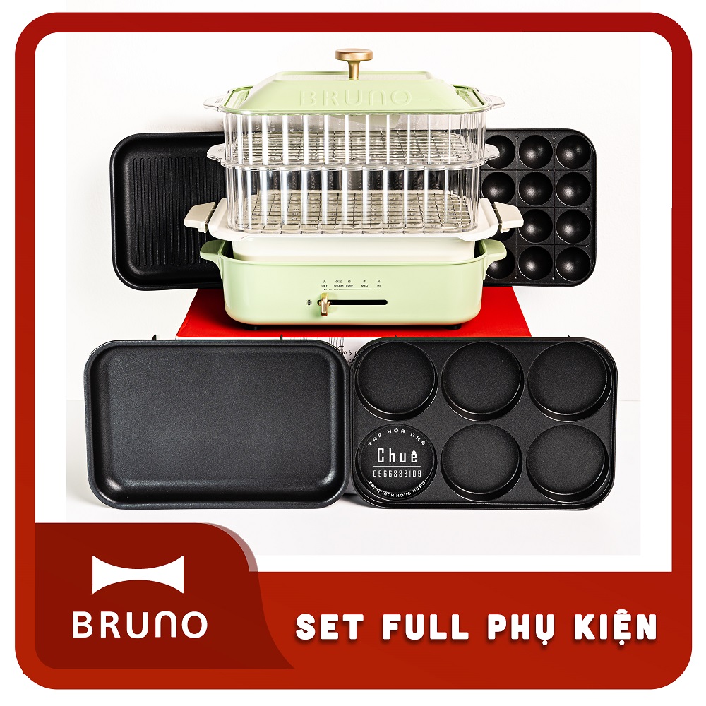 BẾP ĐA NĂNG BRUNO + COMBO FULL PHỤ KIỆN