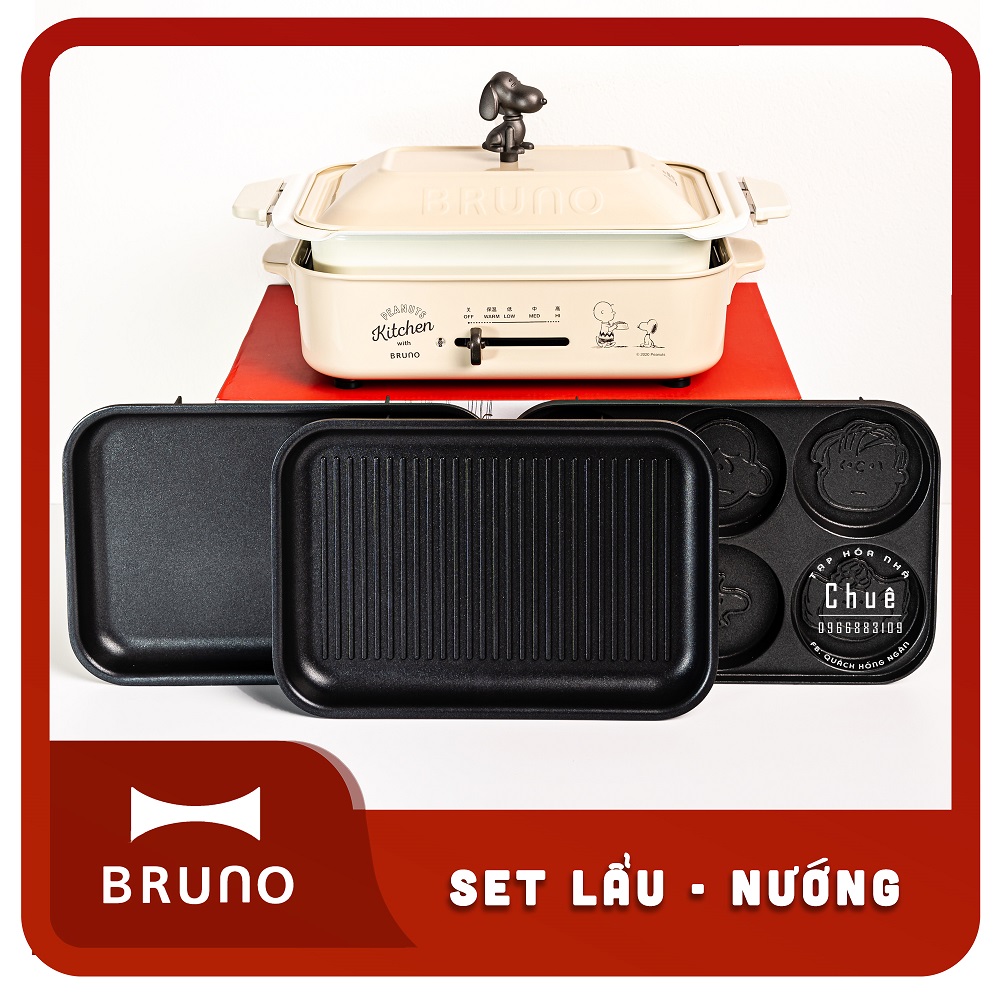 BẾP ĐA NĂNG BRUNO + COMBO LẨU NƯỚNG