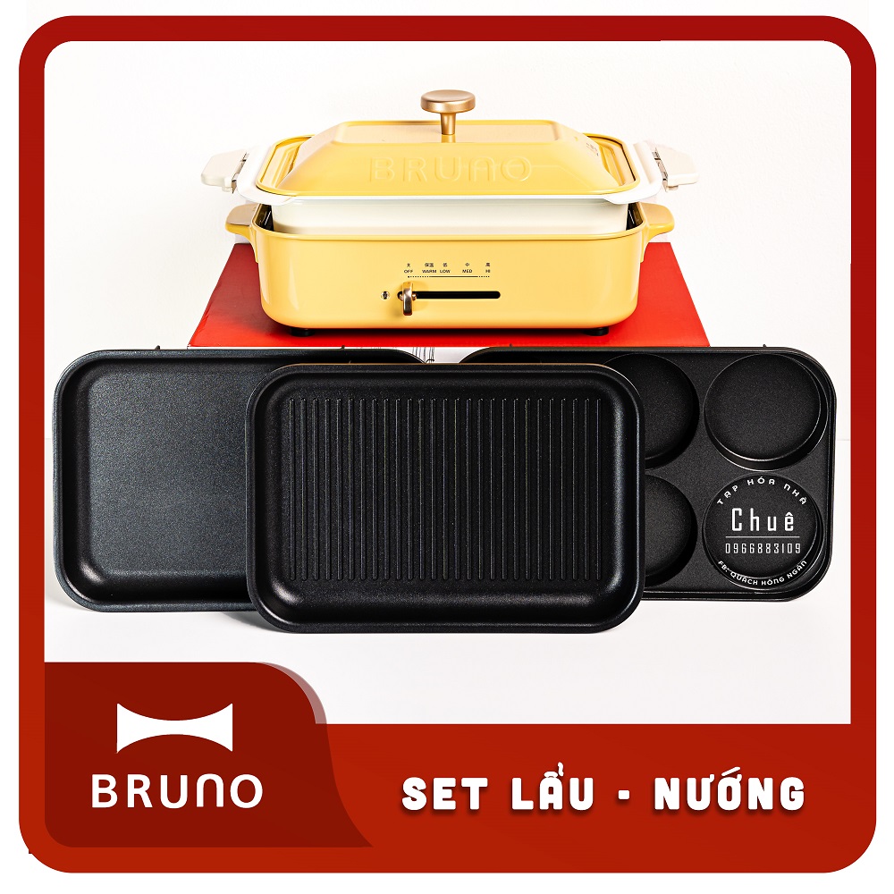 BẾP ĐA NĂNG BRUNO + COMBO LẨU NƯỚNG