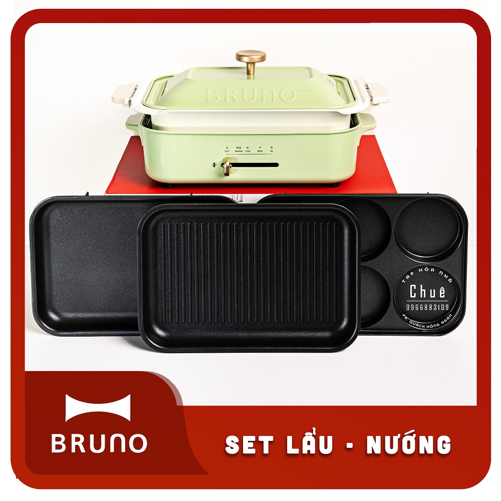 BẾP ĐA NĂNG BRUNO + COMBO LẨU NƯỚNG