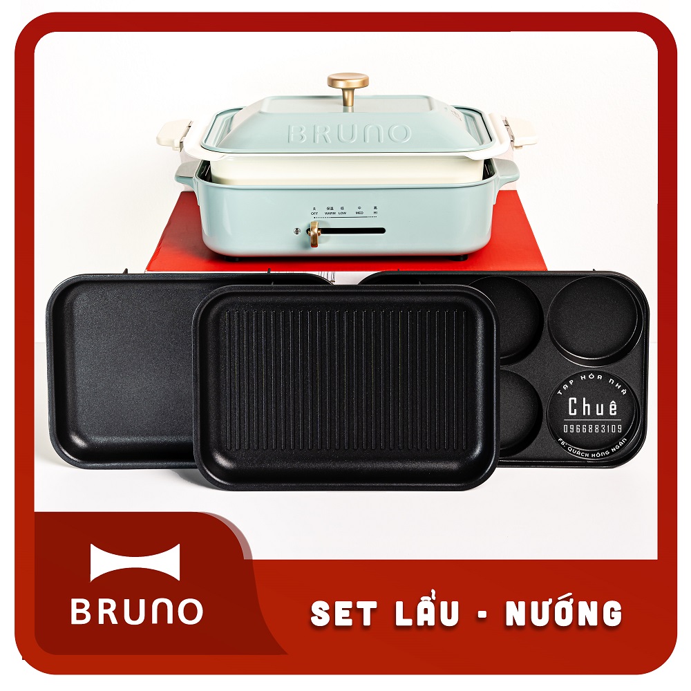 BẾP ĐA NĂNG BRUNO + COMBO LẨU NƯỚNG