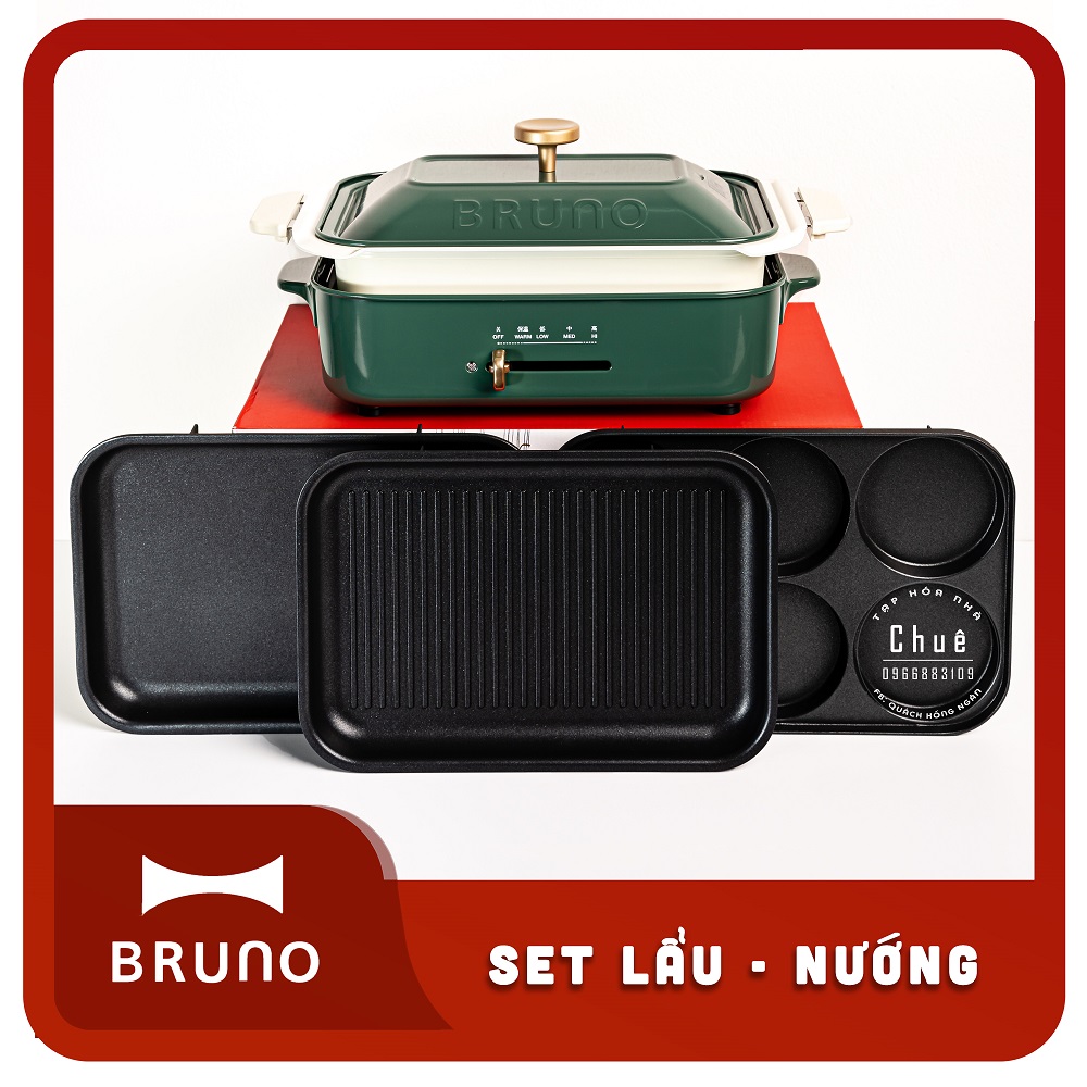BẾP ĐA NĂNG BRUNO + COMBO LẨU NƯỚNG