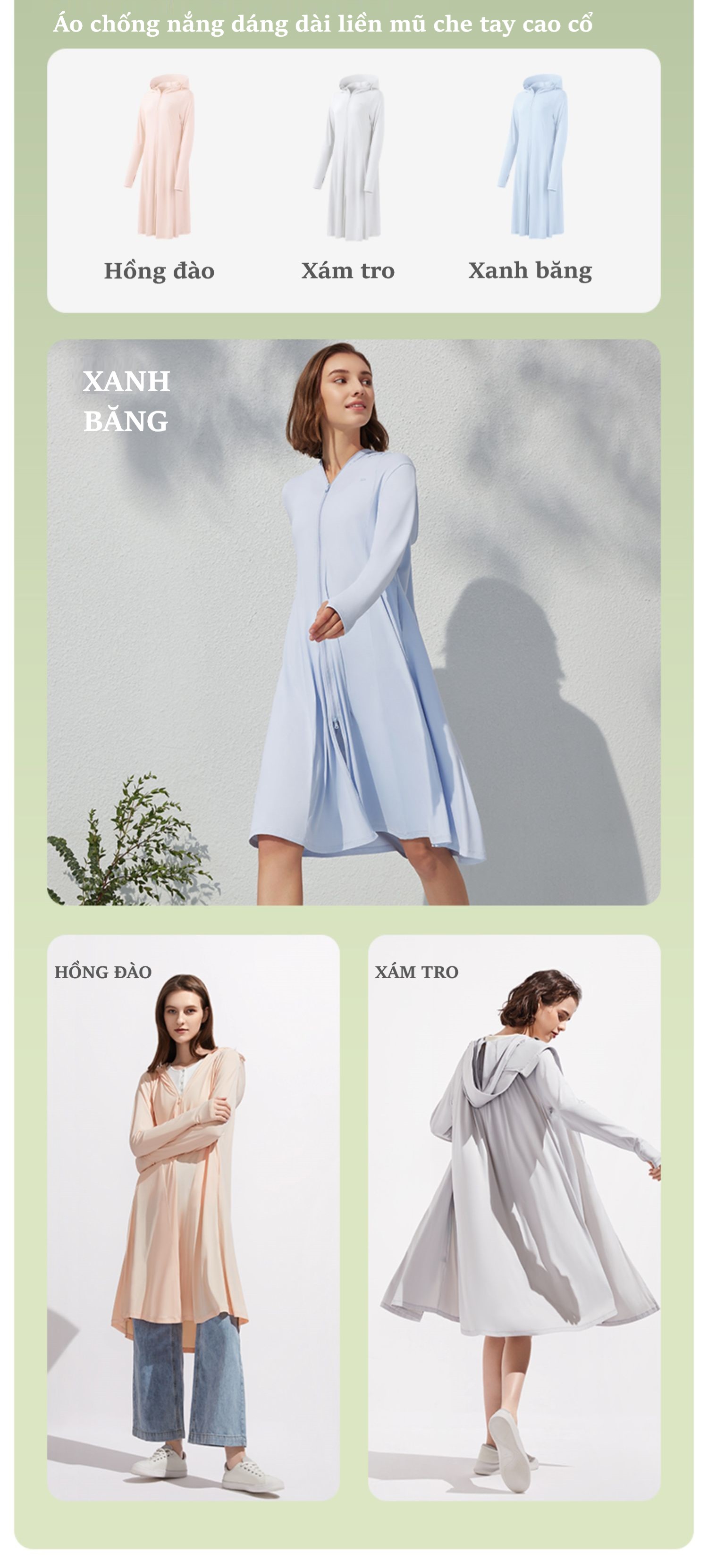 SET ÁO VÁY CHỐNG NẮNG TOÀN THẦN UV500 PROSET 6IN1 CHÍNH HÃNG BENEUNDER