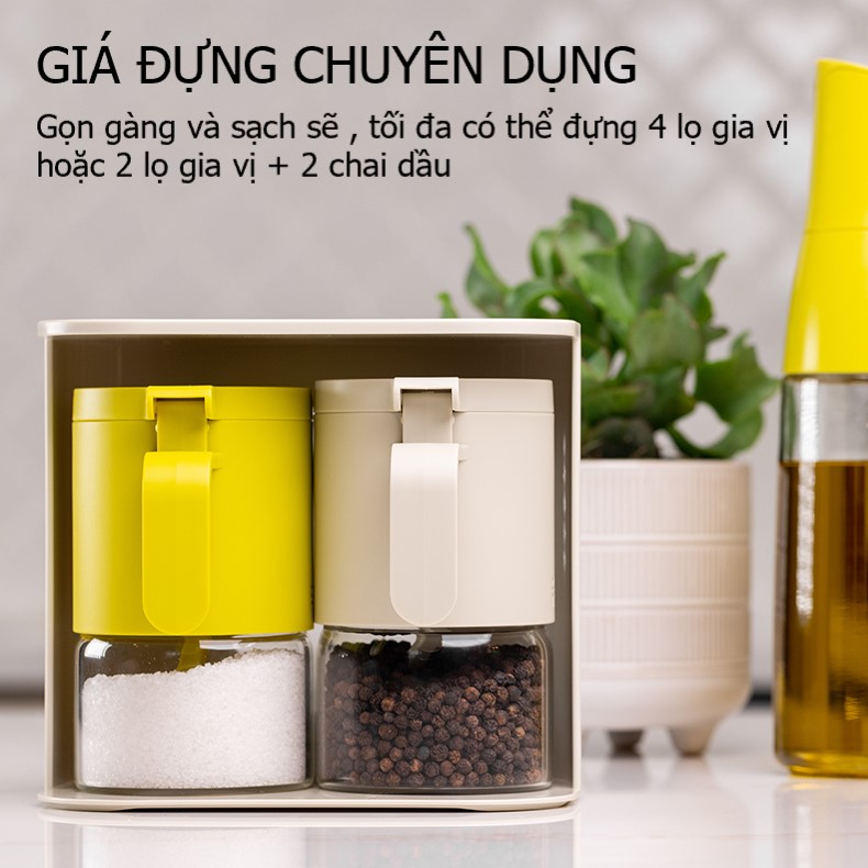 HŨ ĐỰNG GIA VỊ THỦY TINH CHỐNG ẨM CAO CẤP ZUUTII 300ML