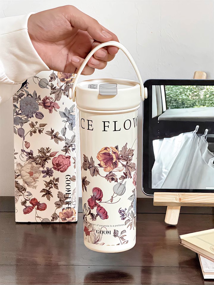 CỐC GIỮ NHIỆT CAO CẤP GOOM 600ML LÕI INOX316L KÈM ỐNG LỌC TRÀ