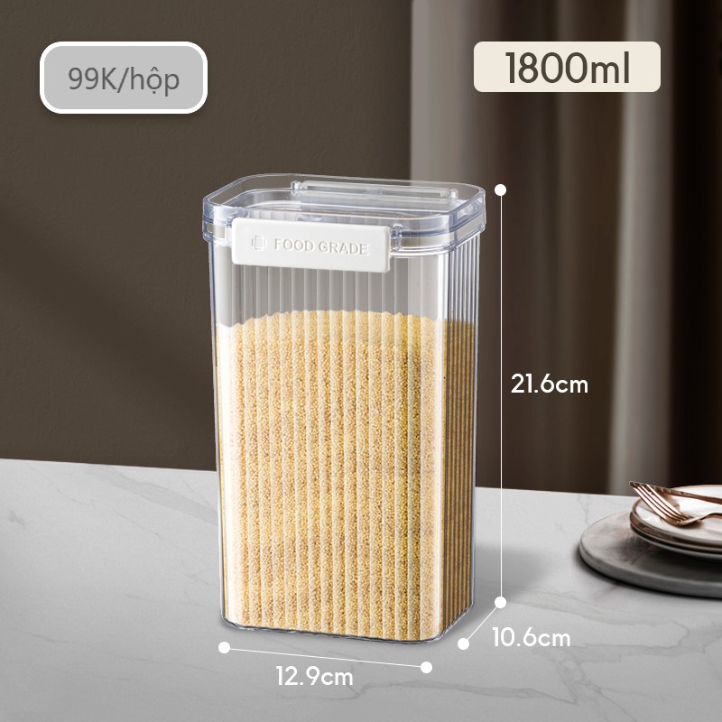 HỘP BẢO QUẢN LƯU TRỮ THỰC PHẨM ĐỒ KHÔ TRONG SUỐT YWSH