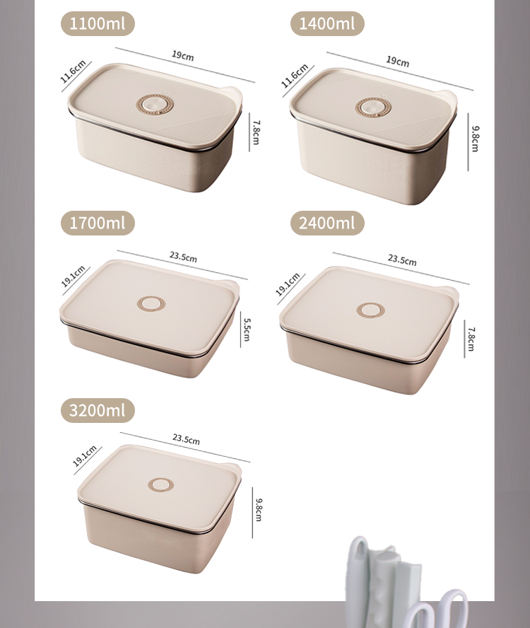 HỘP BẢO QUẢN THỰC PHẨM KÍN KHÍ INOX 304 YUNWU