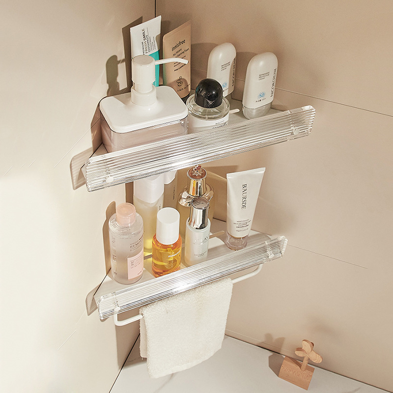 GIÁ ĐỰNG ĐỒ GIÁ TREO KHĂN DÁN TƯỜNG SET 2 MÓN