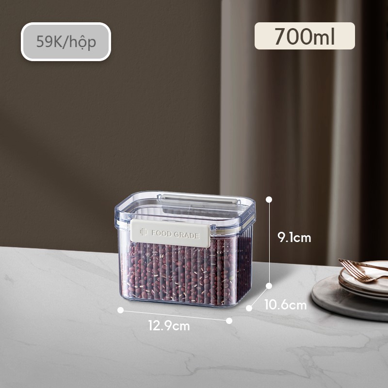 HỘP BẢO QUẢN LƯU TRỮ THỰC PHẨM ĐỒ KHÔ TRONG SUỐT YWSH