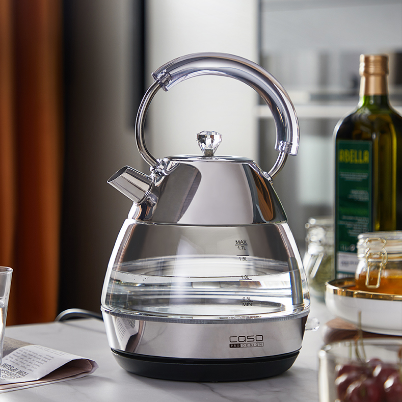 ẤM ĐUN NƯỚC THỦY TINH CASO