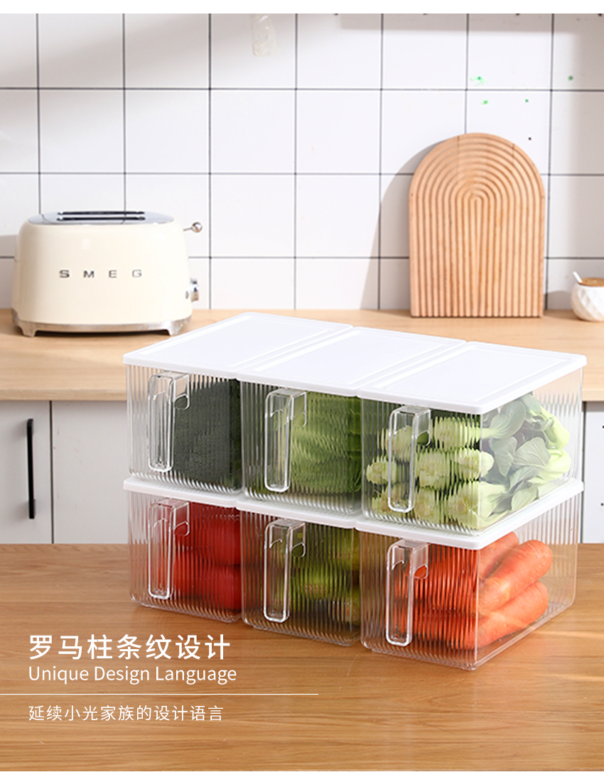 SET HỘP BẢO QUẢN THỰC PHẨM TỦ LẠNH 5 MÓN CÓ TAY KÉO