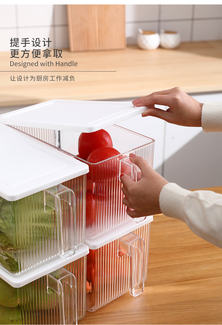 SET HỘP BẢO QUẢN THỰC PHẨM TỦ LẠNH 5 MÓN CÓ TAY KÉO