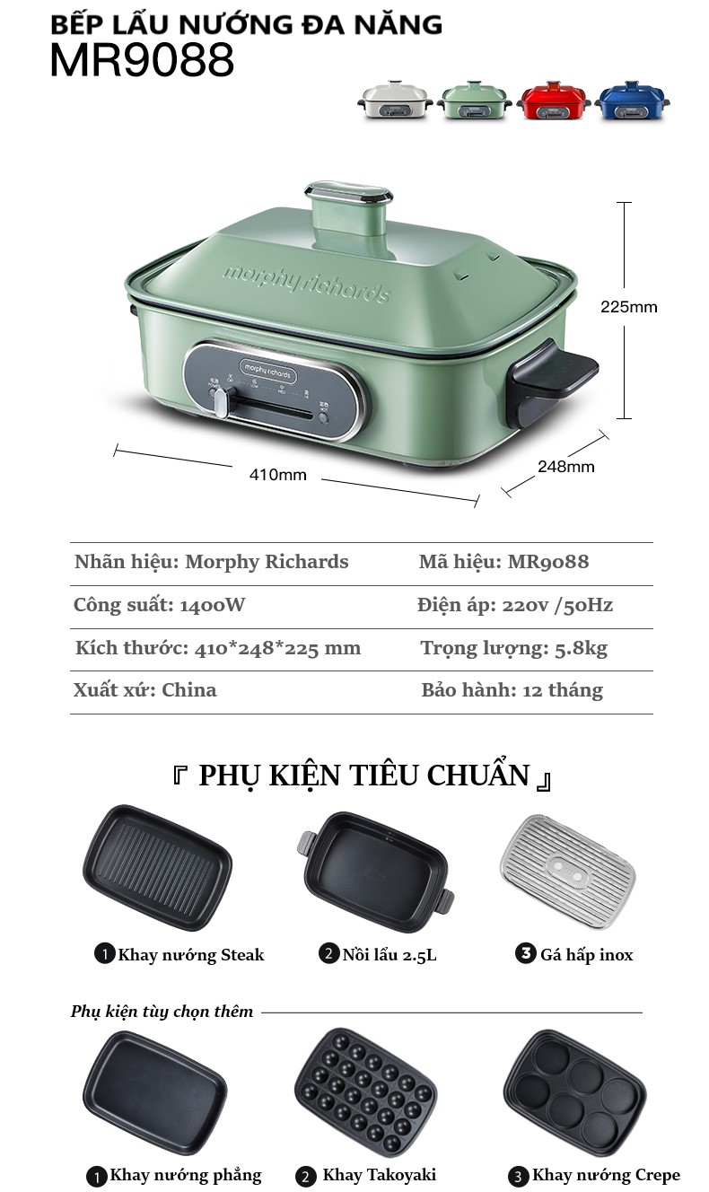 BẾP ĐA NĂNG TIÊU CHUẨN MORPHY RICHARDS MR9088