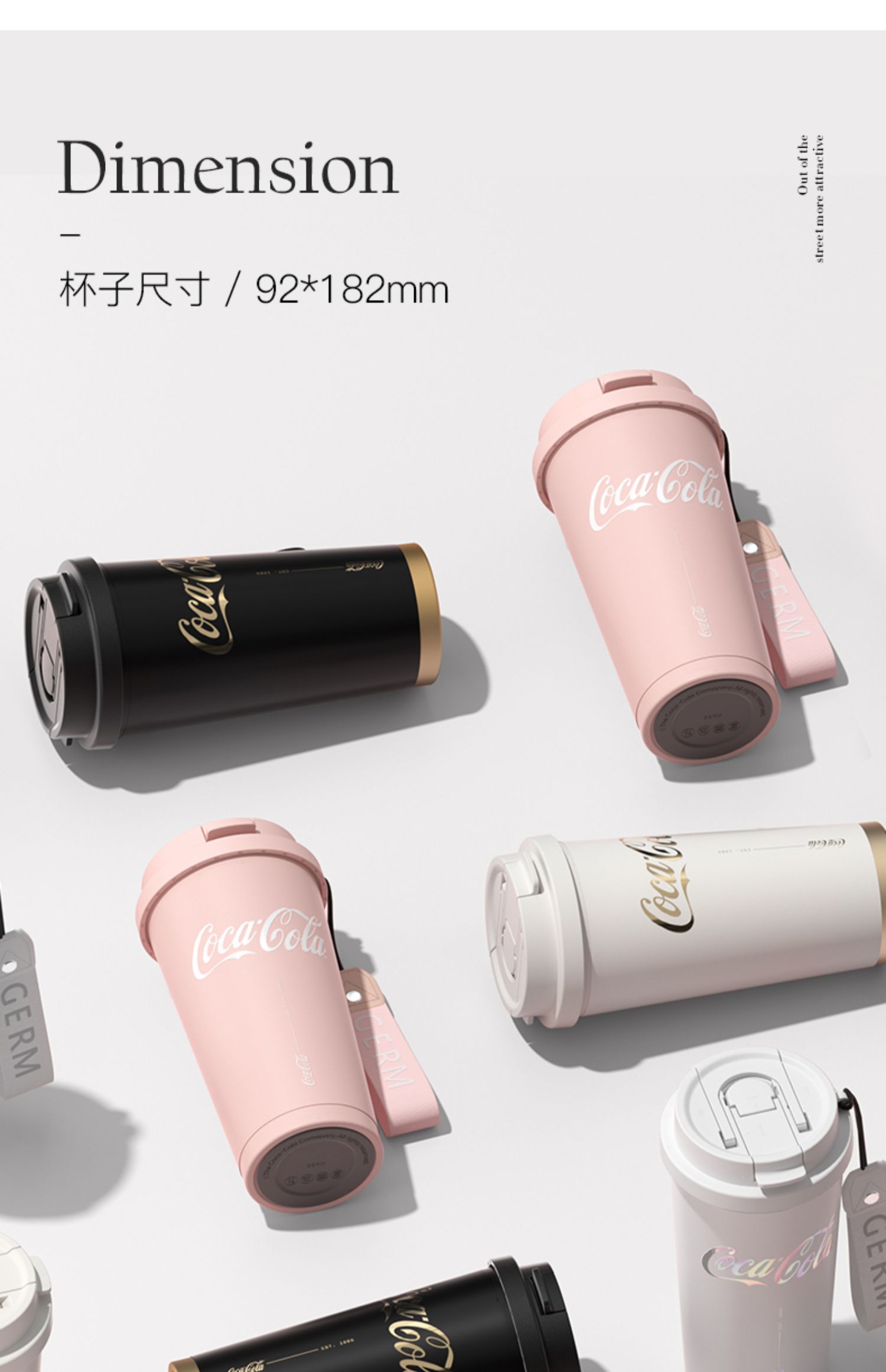 CỐC COFFEE GIỮ NHIỆT NÓNG LẠNH NẮP 2IN1 KÈM ỐNG HÚT CAO CẤP [GERM] x [COCACOLA] 500ML