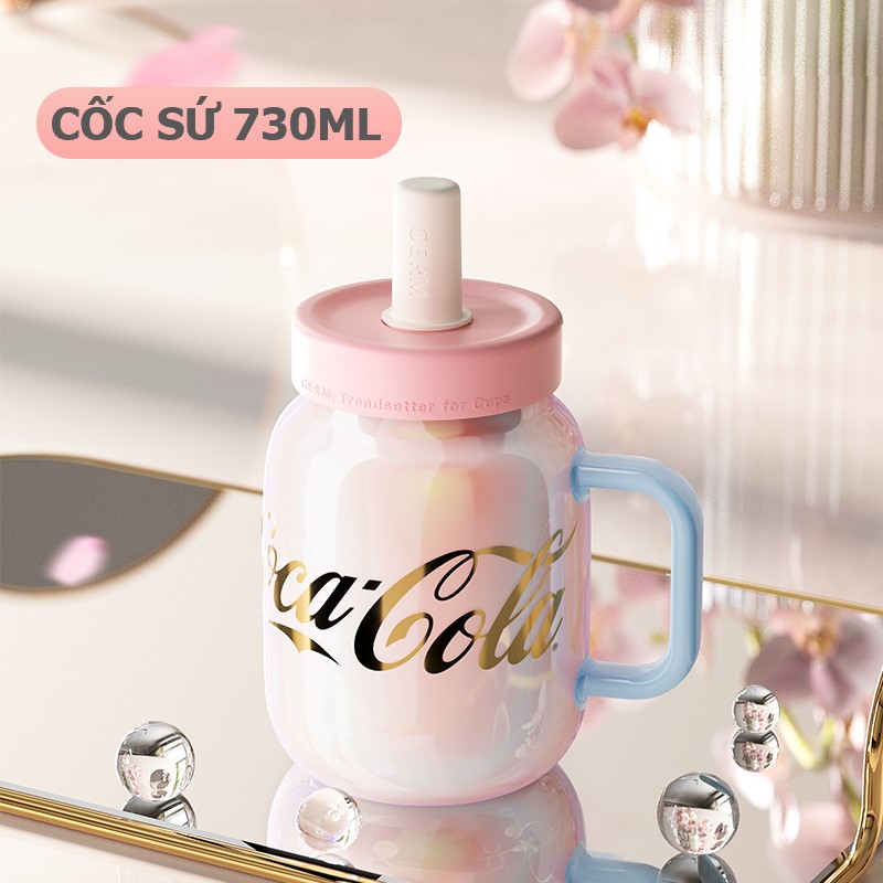 CỐC TRÀ THUỶ TINH CHỊU NHIỆT KÈM ỐNG HÚT CAO CẤP GERM