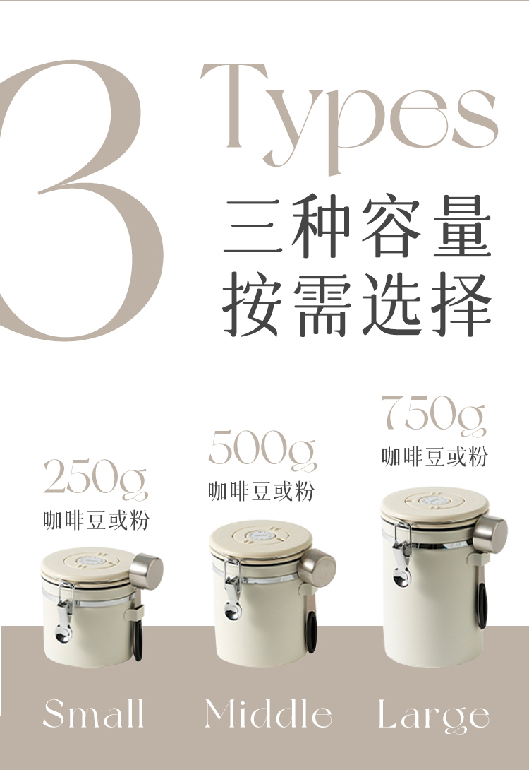 HỘP KIM LOẠI KÍN KHÍ BẢO QUẢN CÀ PHÊ TRÀ CÓ LỊCH GHI NHỚ KÈM THÌA YUNWU