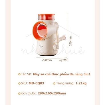 [Chính hãng] [Có sẵn] MÁY BÀO THÁI RAU CỦ THỰC PHẨM MODONG