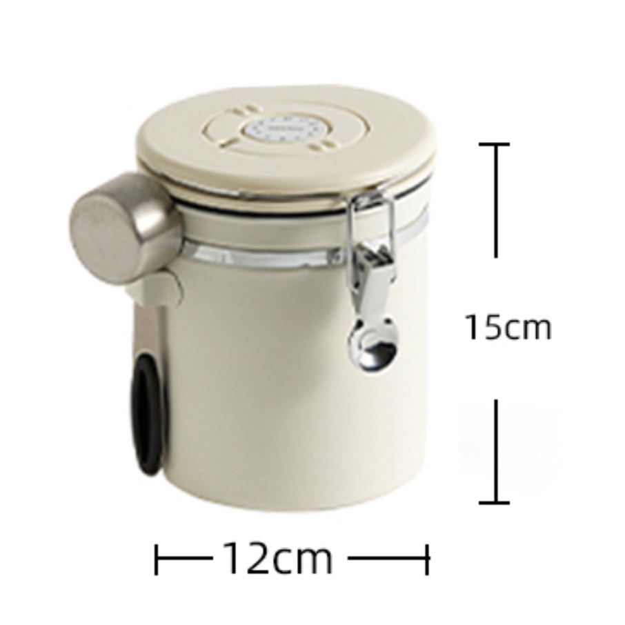 [Chính hãng] [Có sẵn] [Ảnh thật] HỘP KIM LOẠI KÍN KHÍ BẢO QUẢN CÀ PHÊ TRÀ CÓ LỊCH GHI NHỚ KÈM THÌA YUNWU