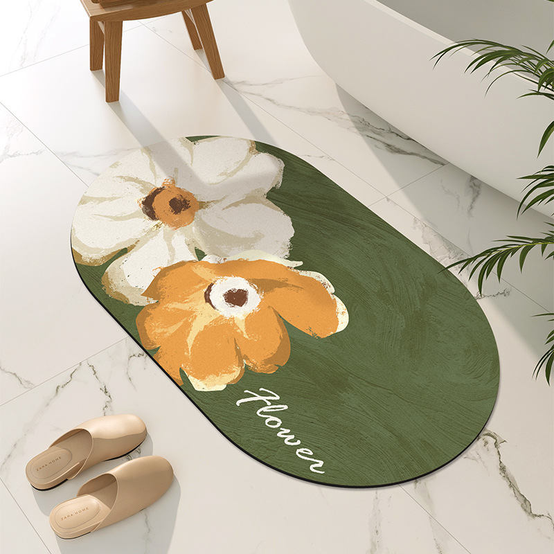 THẢM NHÀ TẮM THẢM SIÊU THẤM HÚT CHỐNG TRƠN TRƯỢT HÌNH HOA 4 LỚP
