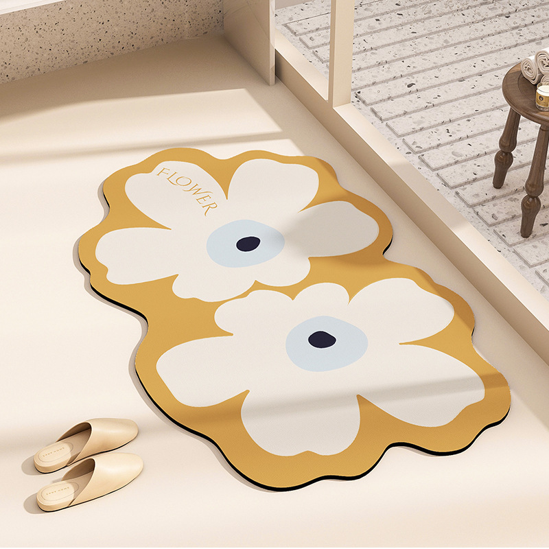 THẢM NHÀ TẮM THẢM SIÊU THẤM HÚT CHỐNG TRƠN TRƯỢT HÌNH HOA 4 LỚP