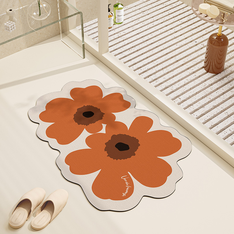 THẢM NHÀ TẮM THẢM SIÊU THẤM HÚT CHỐNG TRƠN TRƯỢT HÌNH HOA 4 LỚP