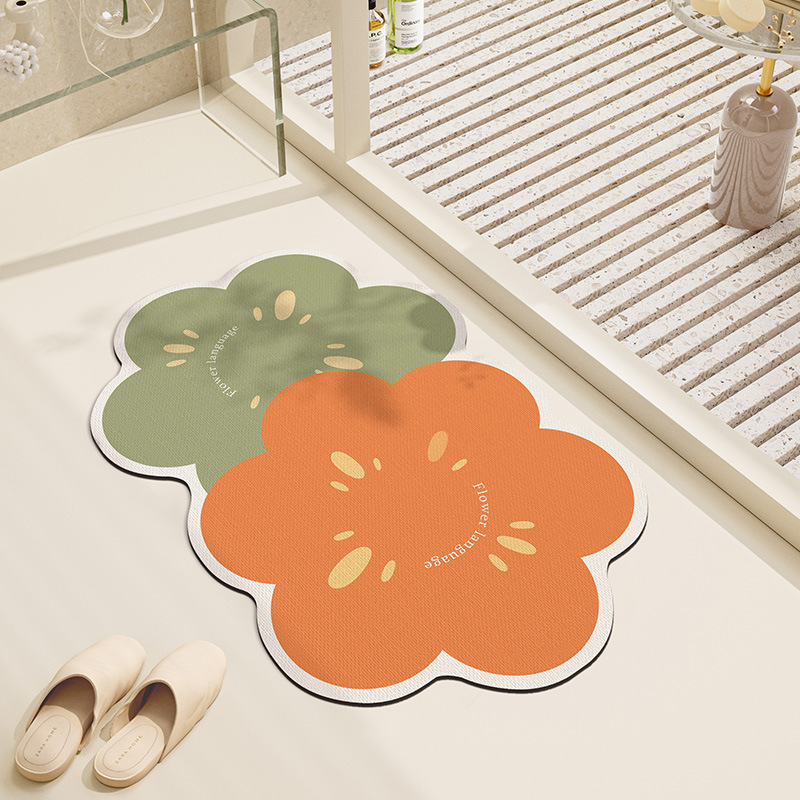 THẢM NHÀ TẮM THẢM SIÊU THẤM HÚT CHỐNG TRƠN TRƯỢT HÌNH HOA 4 LỚP