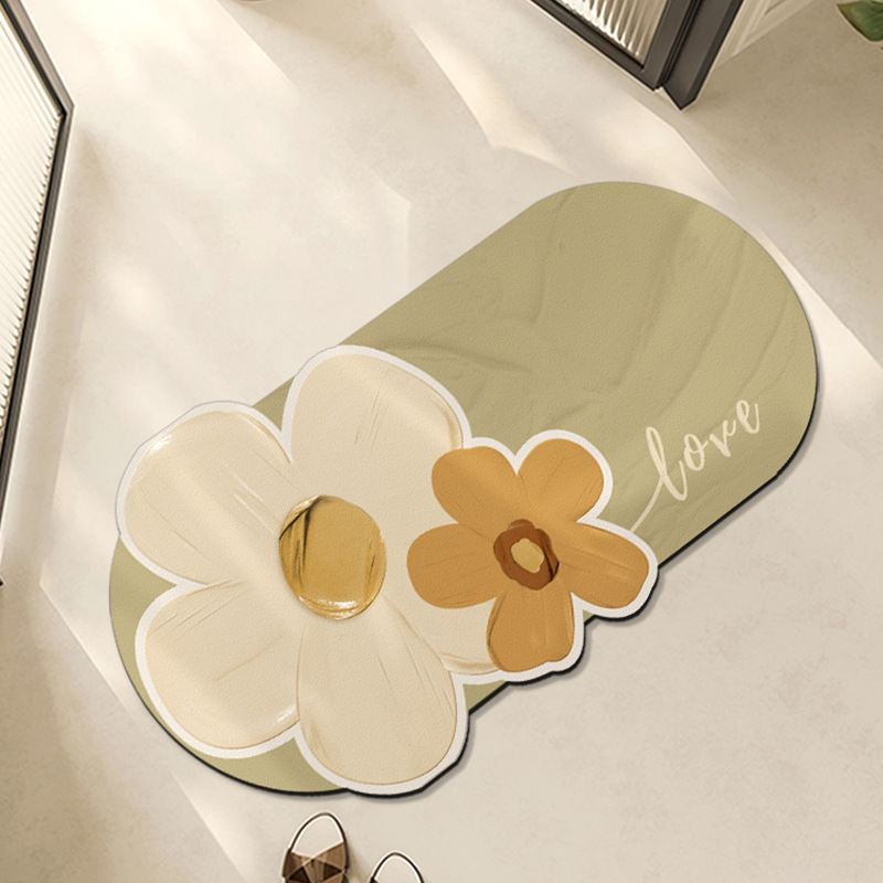 THẢM NHÀ TẮM THẢM SIÊU THẤM HÚT CHỐNG TRƠN TRƯỢT HÌNH HOA 4 LỚP