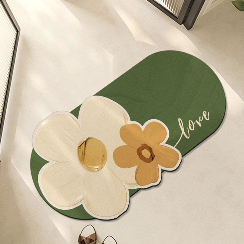 THẢM NHÀ TẮM THẢM SIÊU THẤM HÚT CHỐNG TRƠN TRƯỢT HÌNH HOA 4 LỚP