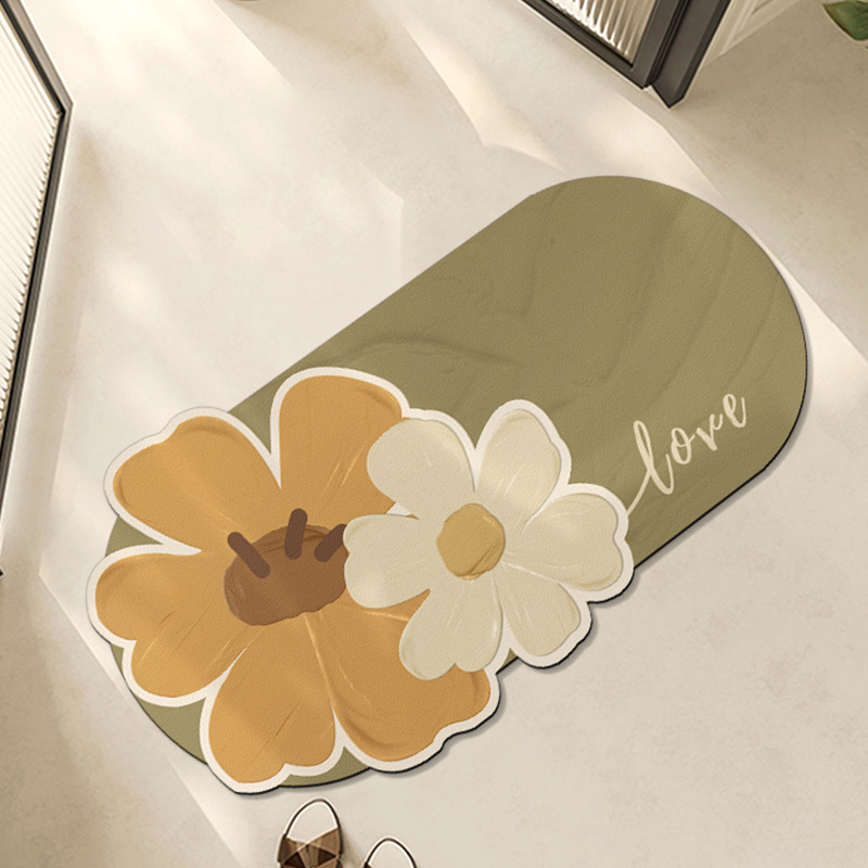 THẢM NHÀ TẮM THẢM SIÊU THẤM HÚT CHỐNG TRƠN TRƯỢT HÌNH HOA 4 LỚP