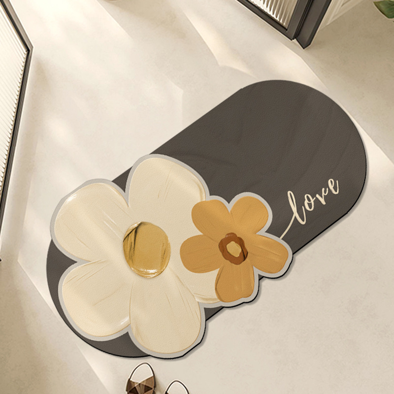 THẢM NHÀ TẮM THẢM SIÊU THẤM HÚT CHỐNG TRƠN TRƯỢT HÌNH HOA 4 LỚP