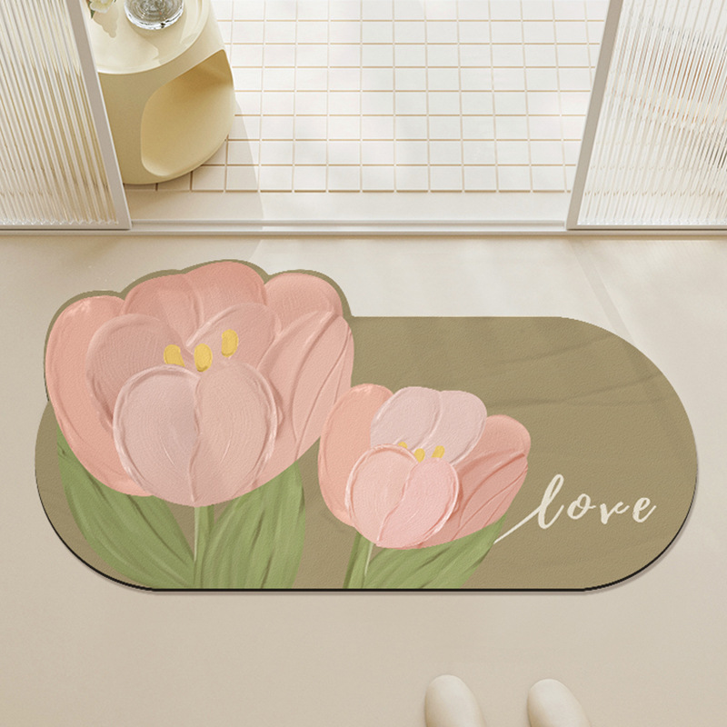 THẢM NHÀ TẮM THẢM SIÊU THẤM HÚT CHỐNG TRƠN TRƯỢT HÌNH HOA 4 LỚP