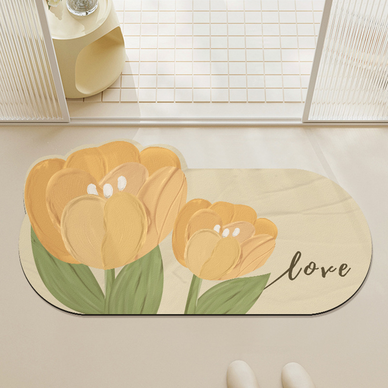 THẢM NHÀ TẮM THẢM SIÊU THẤM HÚT CHỐNG TRƠN TRƯỢT HÌNH HOA 4 LỚP