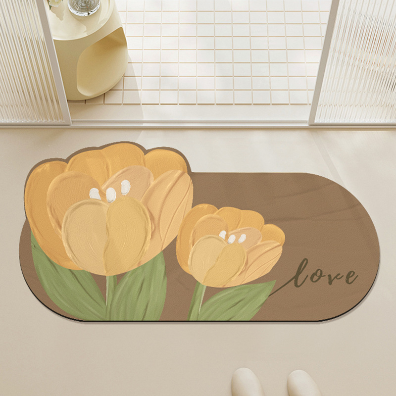 THẢM NHÀ TẮM THẢM SIÊU THẤM HÚT CHỐNG TRƠN TRƯỢT HÌNH HOA 4 LỚP