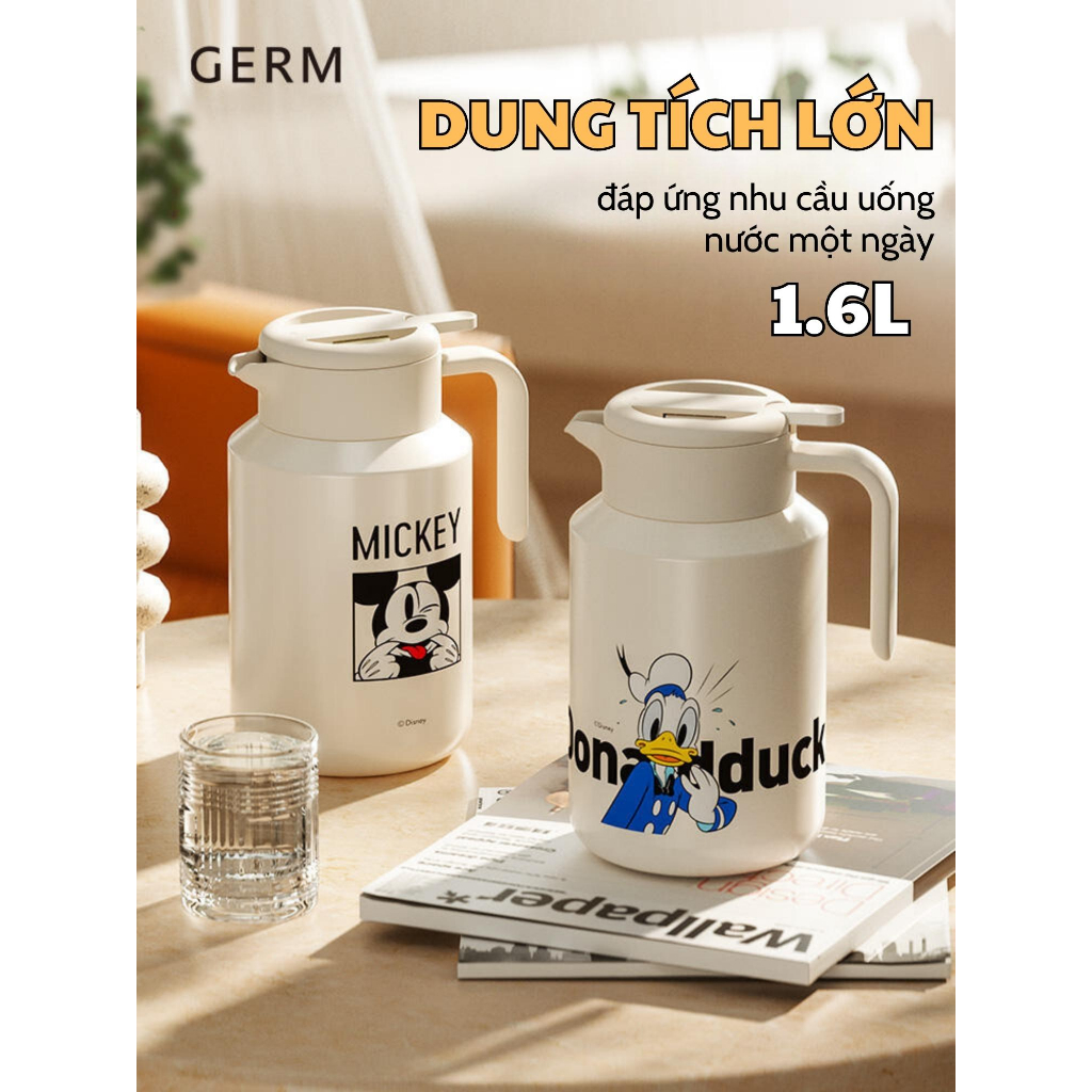 [Chính hãng][Có sẵn] BÌNH GIỮ NHIỆT GERM MICKEY DONALD 1.6LIT