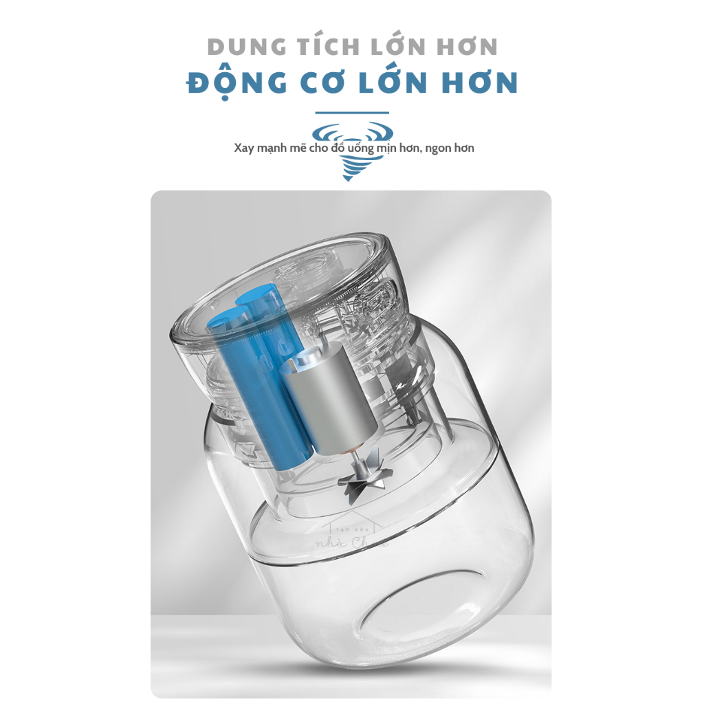 [Chính hãng] [Ảnh thật] [Có sẵn] BÌNH XAY SINH TỐ DI ĐỘNG MOKKOM 800ML