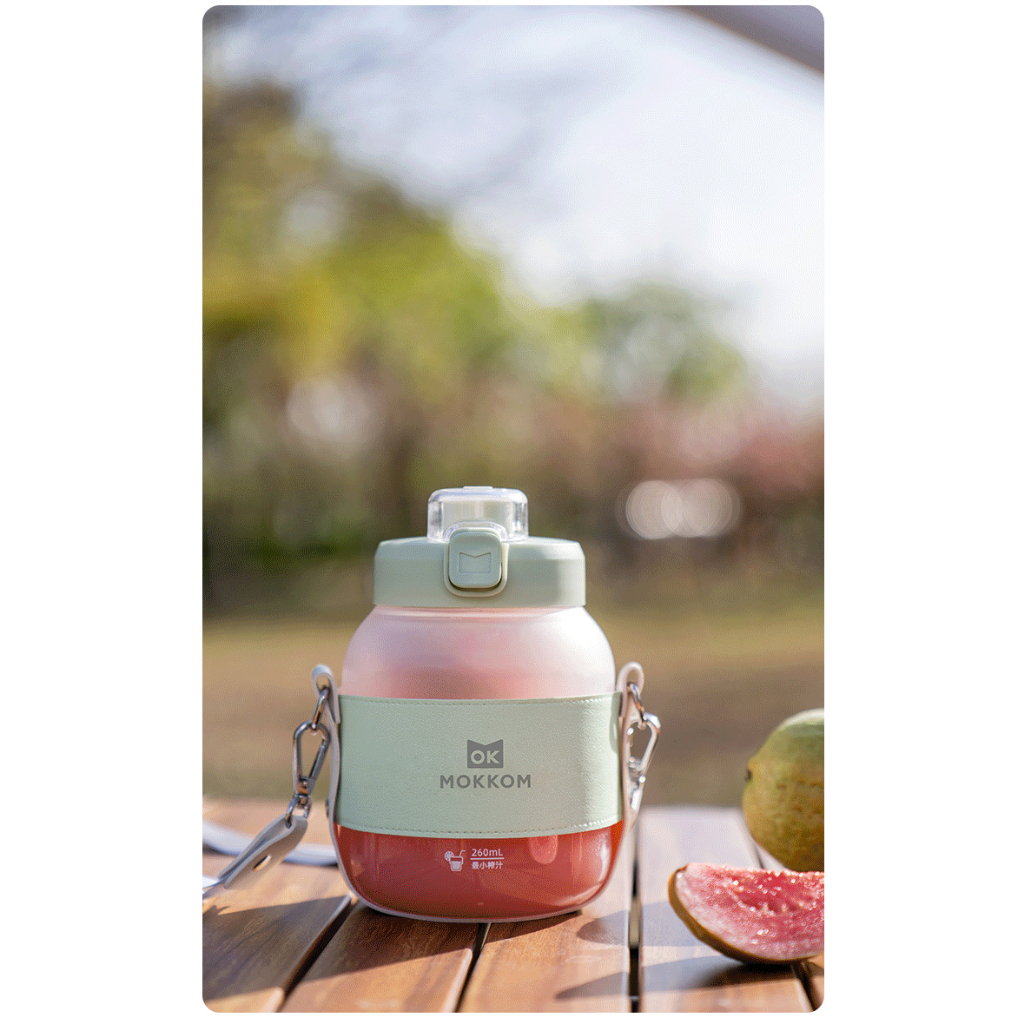 [Chính hãng] [Ảnh thật] [Có sẵn] BÌNH XAY SINH TỐ DI ĐỘNG MOKKOM 800ML