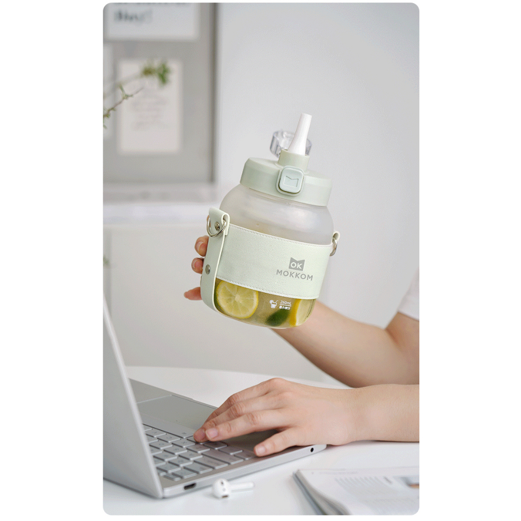 [Chính hãng] [Ảnh thật] [Có sẵn] BÌNH XAY SINH TỐ DI ĐỘNG MOKKOM 800ML